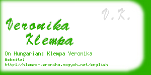 veronika klempa business card